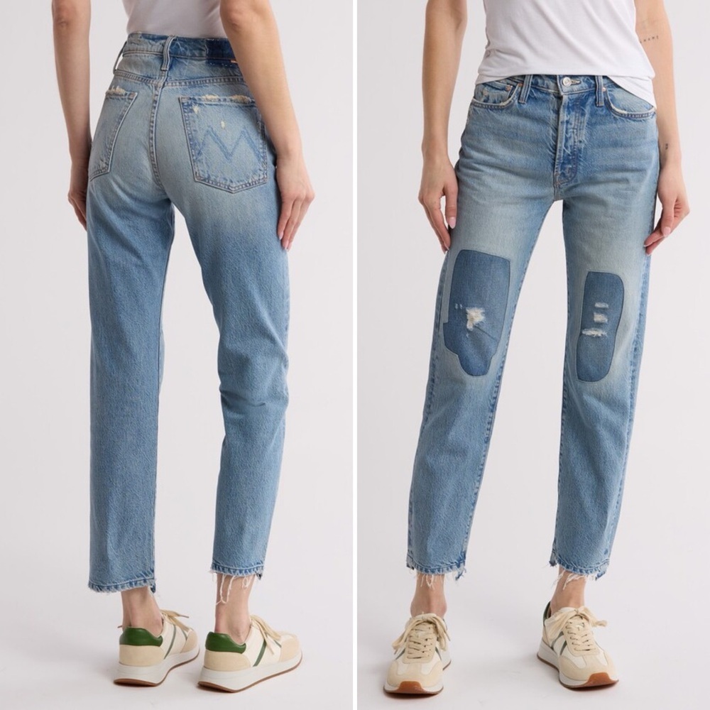 MOTHER Denim high-waisted hiker hover chew jeans in Ain’t My First Rodeo Size 26